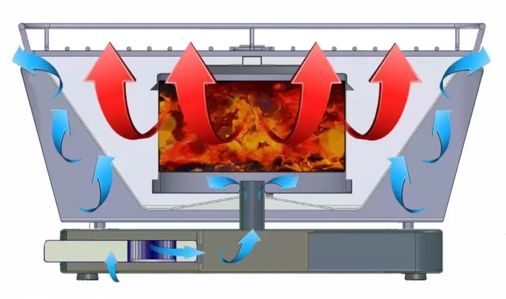 Barbacoa carbon Vesubio Lottuss Grill caravaning