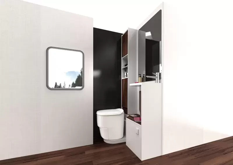 WC Clesana inodoro SIN agua con sistema de bolsa para caravanas, autocaravanas y camper.