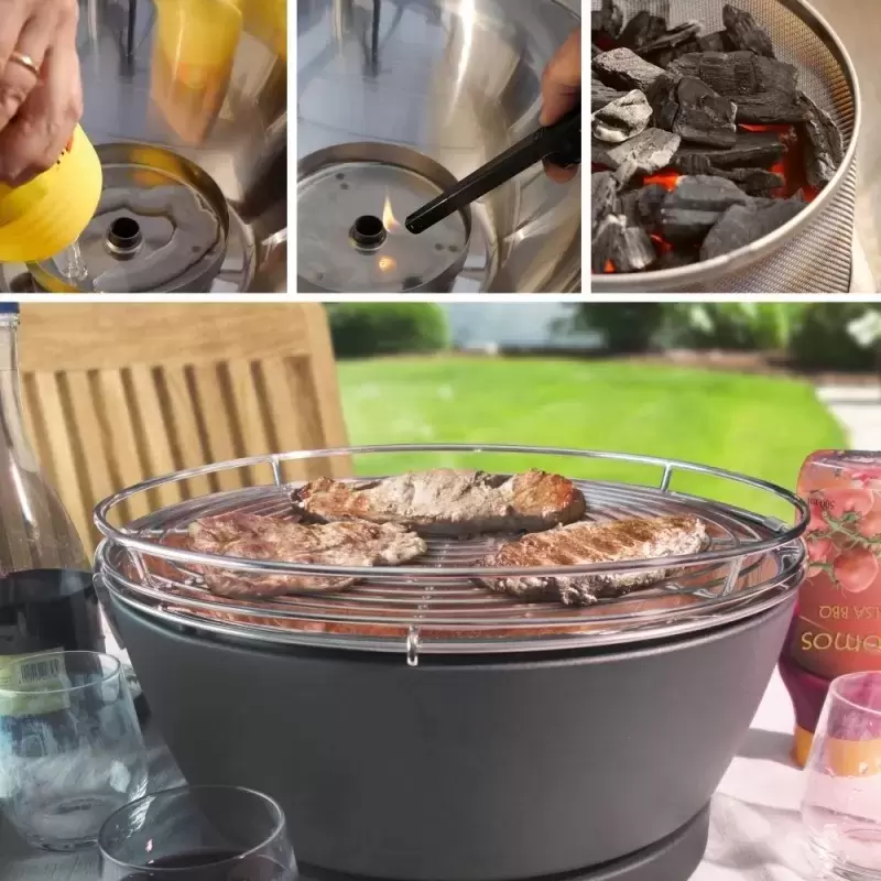 Barbacoa carbon Vesubio Lottuss Grill caravaning