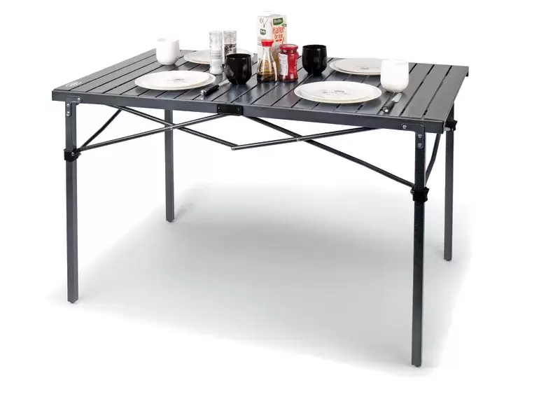 Mesa de alumino 4-6 personas plegable 119x70x70 cm camping caravaning