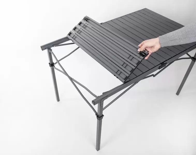 Mesa de alumino 4-6 personas plegable 119x70x70 cm camping caravaning