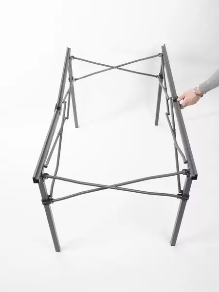 Mesa de alumino 4-6 personas plegable 119x70x70 cm camping caravaning