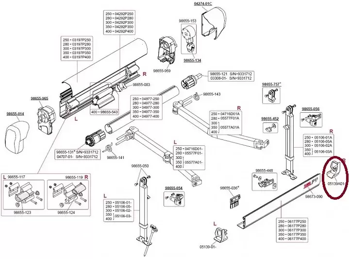 Tapa de repuesto para carcasa de toldo Fiamma F45i para autocaravana, caravana y camper