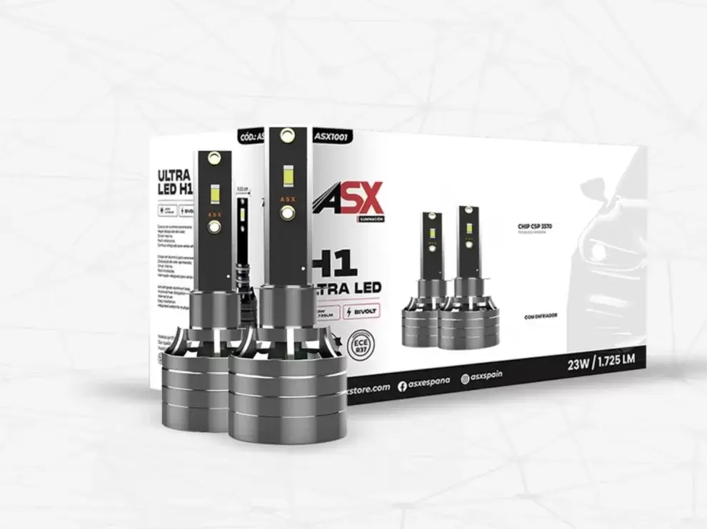 Kit bombillas Ultra Led H1 HOMOLOGABLES para cualquier vehículo para faros delanteros.