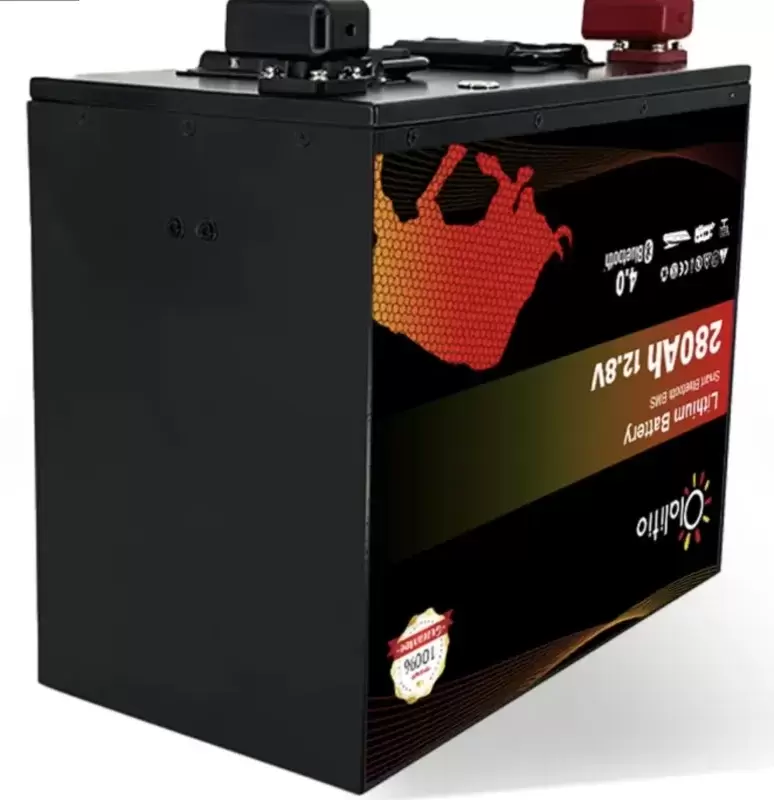Batería de Litio bajo asiento 280Ah 12.8V LiFePO4 Smart BMS con Bluetooth para Autocaravana y camper.