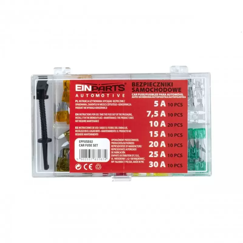 Caja surtida de 80 fusibles MINI para vehículos, autocaravanas, camper y 4x4 overland.