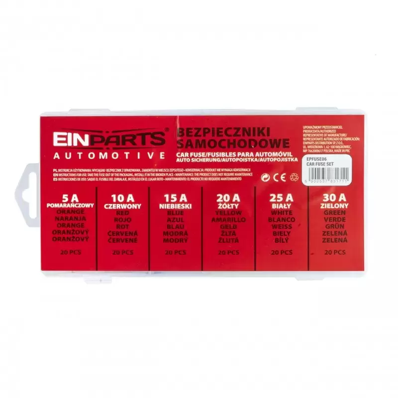 Caja surtida de 120 fusible  para vehículos, autocaravanas, camper y 4x4 overland.