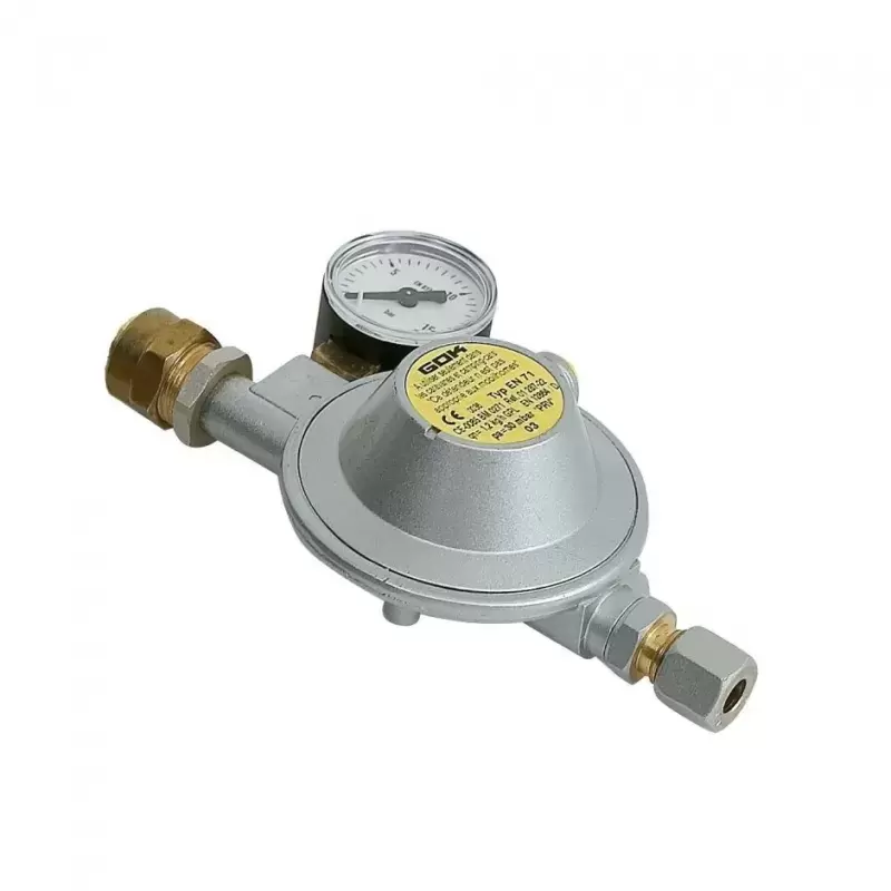 Regulador de gas Manoreductor fijo 30 MBAR con manometro