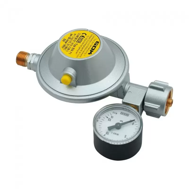 Regulador de gas Manoreductor 30 MBAR con manometro
