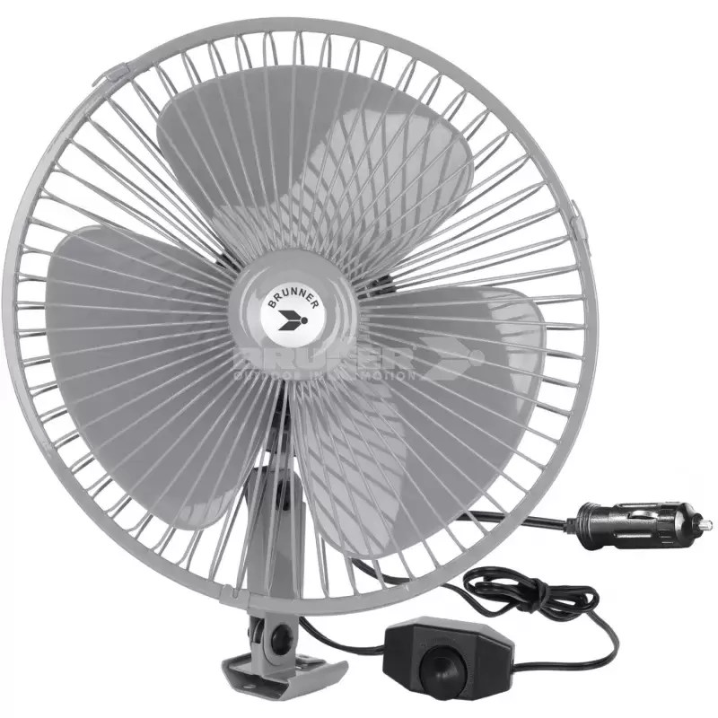 Ventilador Brunner 12V 22cm, camping caravaning.