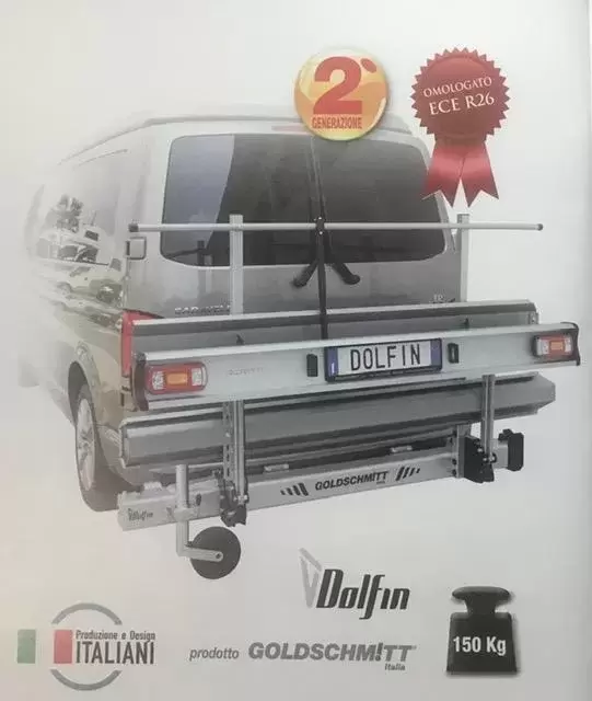 Porta motos GOLDSCHMITT DOLFIN abatible para furgon Camper