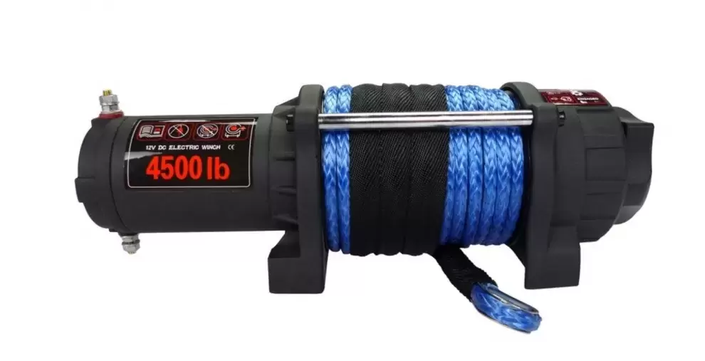 Cabrestante 12V, 2040KG , Color azul para 4X4 Overland y remolques.