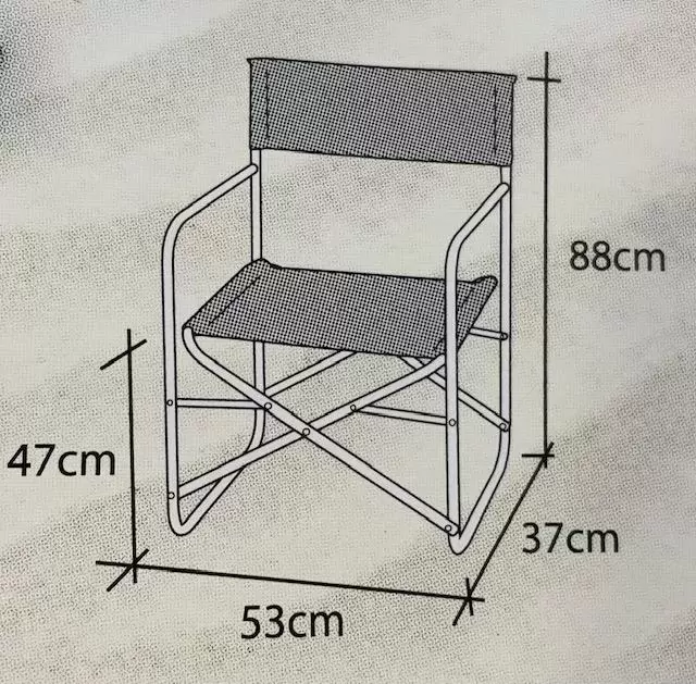 Medidas silla deplegada.