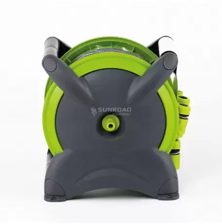 Soporte carrete manguera para llenado de agua de 15 metros con accesorios, camping caravaning.