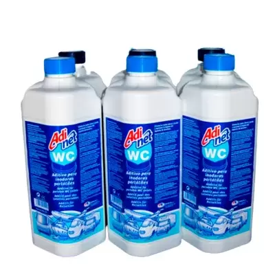 cartons de produits salle de bain wc camping-car