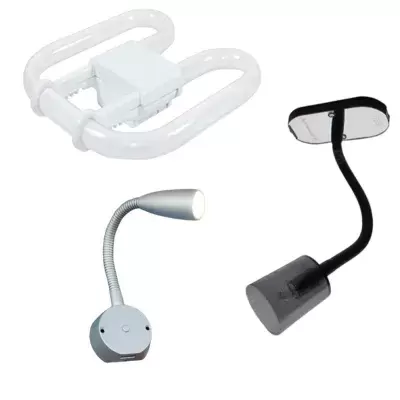 Tubes fluorescents et appliques camping-car